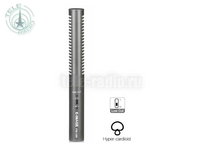 Микрофон E-IMAGE PM-500 Professional shotgun microphone, mini, 21*182 mm.