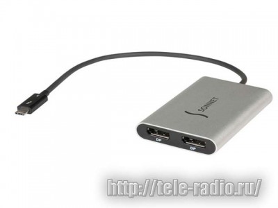 Sonnet Thunderbolt 3 to Dual DisplayPort Adapter for 4K Displays