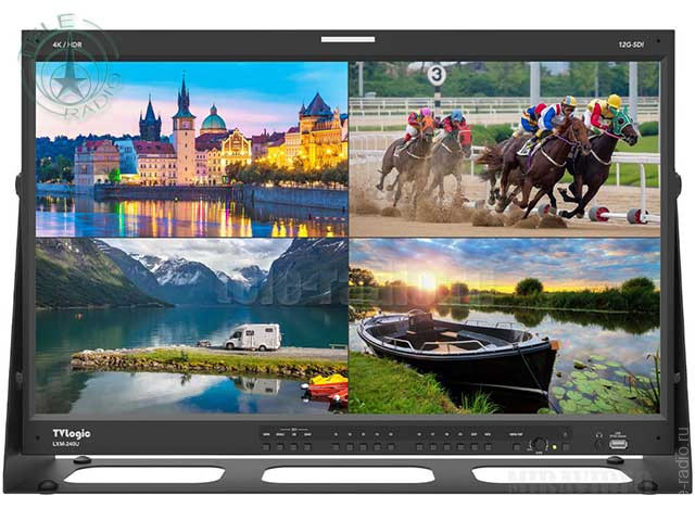Контрольный мультиформатный 4K 12G монитор с квадратором TVLogic LXM-240U
