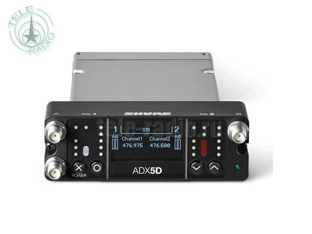 Двухканальный портативный цифровой беспроводной приемник SHURE ADX5D=-A
