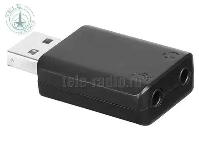 USB токен с 2мя выходами 3.5мм TRS Saramonic SR-EA2 для микрофона и наушников