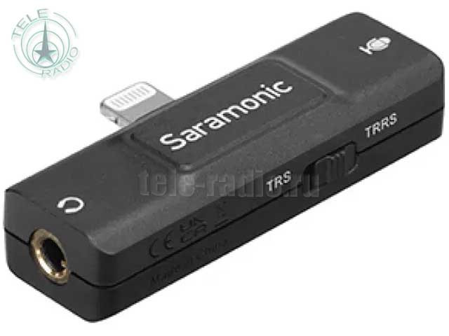 Аудиоадаптер Saramonic SR-EA2D Lightning для микрофона и наушников 3,5 мм