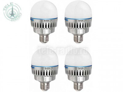 Комплект Nanlite PavoBulb 10C RGBWW (4Kit) из четырёх светодиодных ламп с аксессуарами