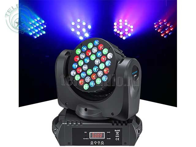 BIG DIPPER LM108 LED Вращающаяся голова, WASH 36x3Вт, RGBW