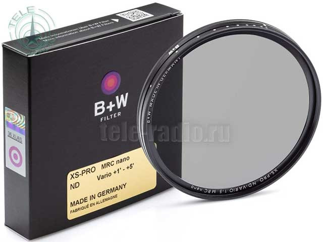 Светофильтр с переменной плотностью B+W XS-Pro Digital ND Vario MRC nano для объектива