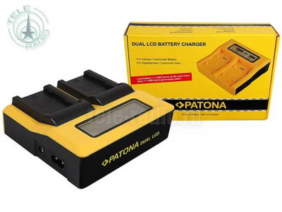 Зарядное устройство Patona Dual LCD USB для 2х аккумуляторов Fujifilm NP-W235