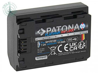 Аккумулятор Patona Platinum аналог Sony NP-FZ100 с зарядкой по USB-C