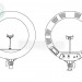 Светодиодный осветитель кольцевой E-IMAGE EL-18 PB 18" LED ring light with battery slot