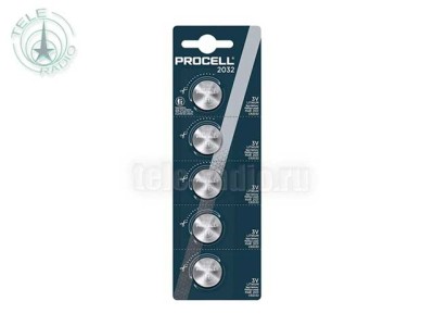 Батарейка Duracell Procell CR2032 BL5 Lithium 3V (5/200)