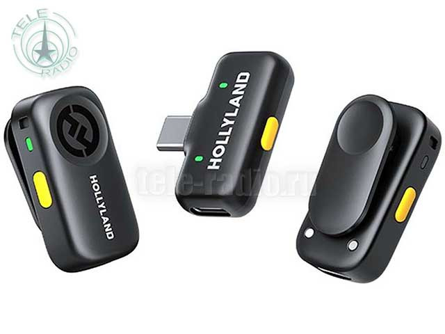 Беспроводная бюджетная микрофонная система Hollyland LARK A2 Mini Duo (Space Gray, with USB-C RX) для устройств USB Type-C