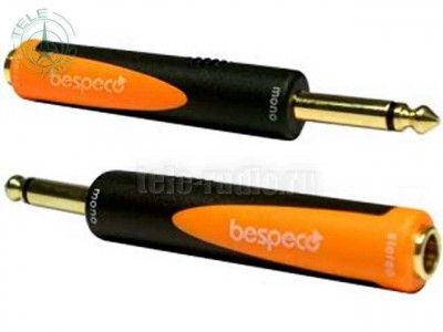 Bespeco SLAD145 Переходник 6,3 mm mono jack M / 6,3 mm stereo jack F