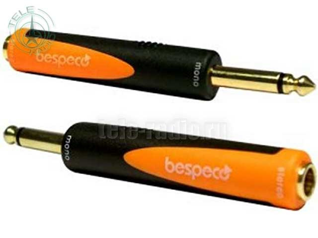 Bespeco SLAD145 Переходник 6,3 mm mono jack M / 6,3 mm stereo jack F