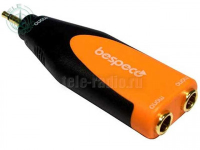 Bespeco SLAD165 Переходник 3,5 mm. mono jack M / 2х 6,3 mm. mono jack F